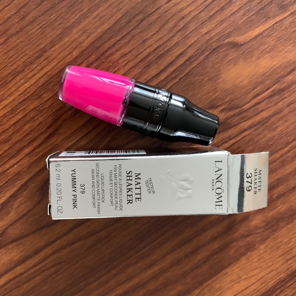 Lancôme matte shaker liquid lipstick - yummy pink